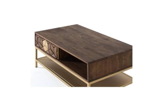 Mesa Centro Cafetera Diseño Actual 2 Cajones Serie Ariast