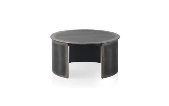 Mesa Centro Cafetera Redonda Industrial Metalizada Serie Hatible