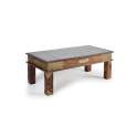 Mesa Centro Ceramica Bronce Repujado Oriental Serie Aichen