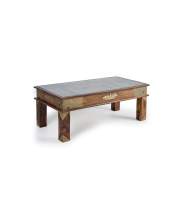 Mesa Centro Ceramica Bronce Repujado Oriental Serie Aichen