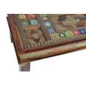 Mesa Centro Ceramica Bronce Repujado Oriental Serie Aichen