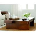 Mesa Centro Colonial  2 Tamaños Grandes Madera Cristal Aritass