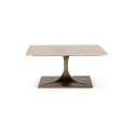 Mesa Centro Cuadrada 90 cm Mármol Metal - Emera