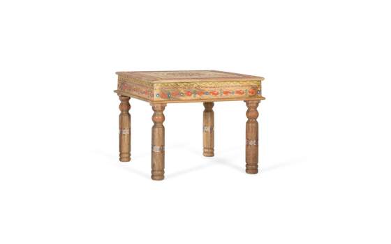 Mesa Centro Cuadrada Estilo Etnico Decorada Serie Adsis