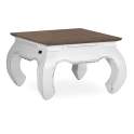 Mesa Centro Cuadrada Nogal Blanca Provenzal Serie Everest