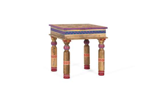 Mesa Centro Cuadrada Oriental Decorada Serie Adsis