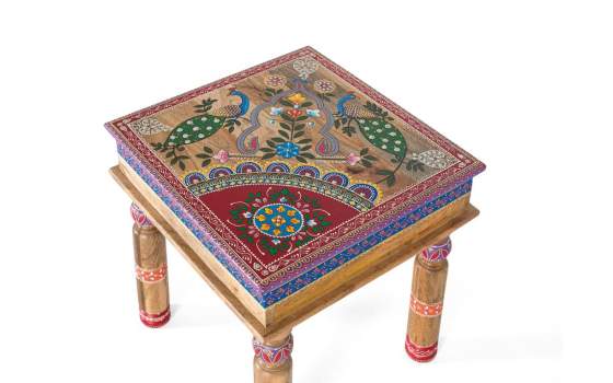 Mesa Centro Cuadrada Oriental Decorada Serie Adsis