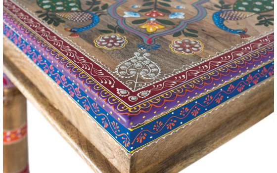 Mesa Centro Cuadrada Oriental Decorada Serie Adsis