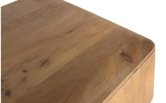 Mesa Centro de 120 Cm Madera Maciza Mango Serie Adyer