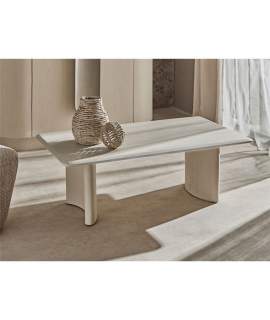 Mesa Centro Diseño Actual Color Crema Serie Tellus