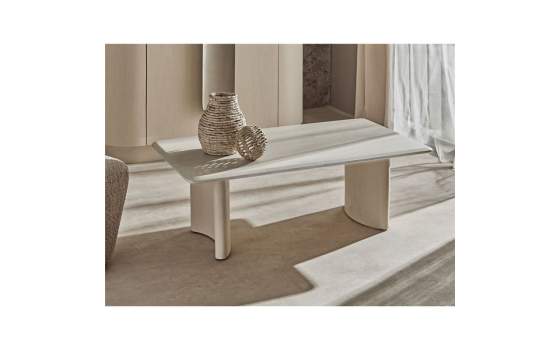 Mesa Centro Diseño Actual Color Crema Serie Tellus