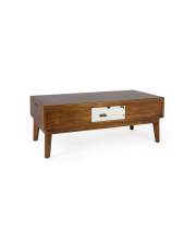 Mesa Centro Elevable Bicolor Estilo Colonial Serie Nordik