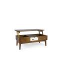 Mesa Centro Elevable Bicolor Estilo Colonial Serie Nordik