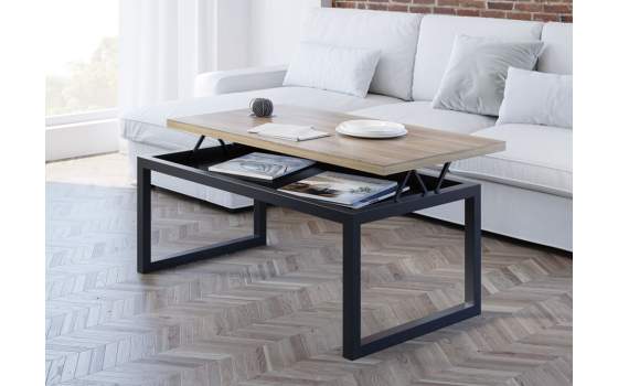 Mesa Centro Elevable Diseño Moderno Serie Minato