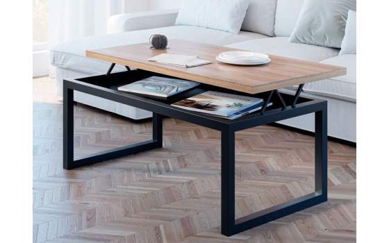 Mesa Centro Elevable Diseño Moderno Serie Minato