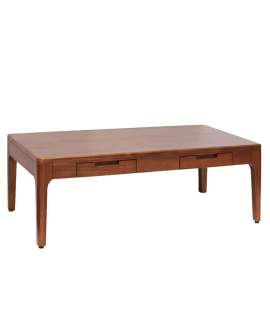 Mesa Centro Estilo Colonial 2 Cajones Serie Oporto