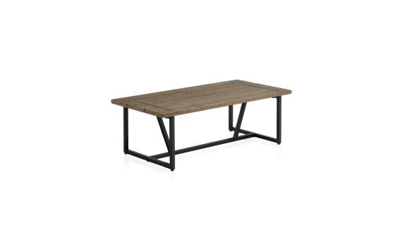 Mesa Centro Estilo Industrial Madera y Acero Serie Ausquer