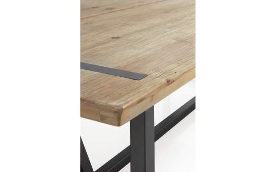 Mesa Centro Estilo Industrial Madera y Acero Serie Ausquer