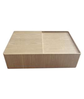 Mesa  Centro Extensible con Almacenaje Madera Fresno Nereide