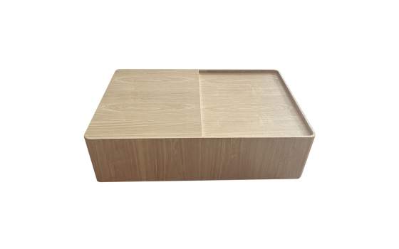 Mesa  Centro Extensible con Almacenaje Madera Fresno Nereide