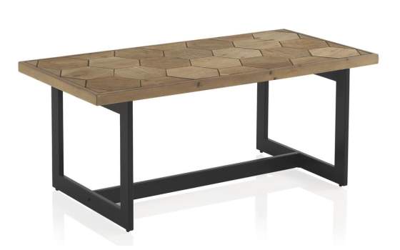Mesa Centro Fresno y Forja Estilo Actual Serie Arert