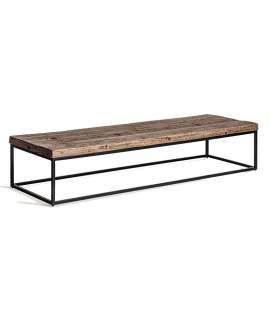 Mesa Centro Grande Rustica Madera Reciclada y Metal Walding