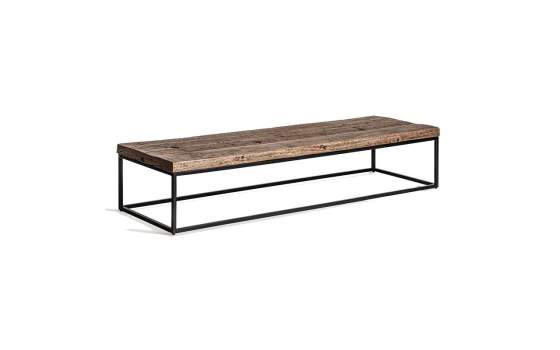 Mesa Centro Grande Rustica Madera Reciclada y Metal Walding