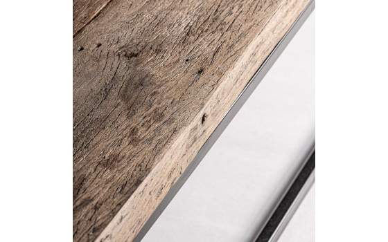 Mesa Centro Grande Rustica Madera Reciclada y Metal Walding