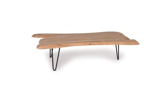 Mesa Centro Industrial Madera Acacia Forja Serie Amando