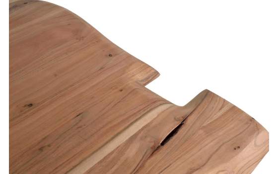 Mesa Centro Industrial Madera Acacia Forja Serie Amando