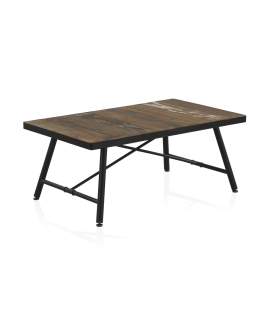 Mesa Centro Industrial Madera Forja Serie Ablitt