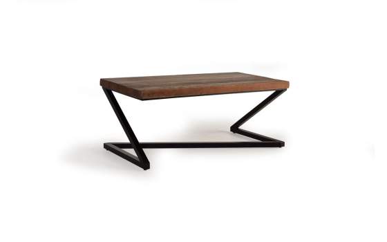 Mesa Centro Industrial Madera Mango y Forja Serie Amando