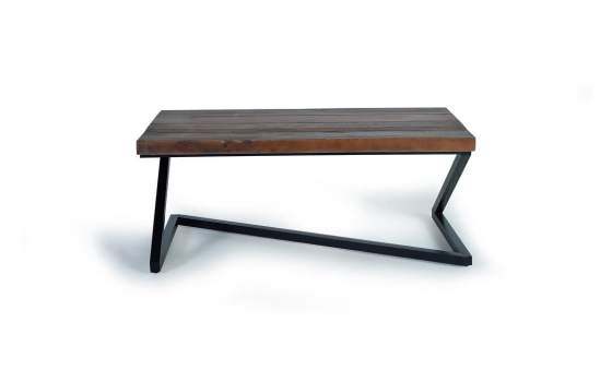 Mesa Centro Industrial Madera Mango y Forja Serie Amando