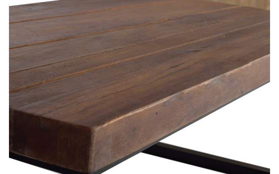Mesa Centro Industrial Madera Mango y Forja Serie Amando