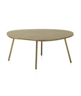 Mesa Centro Metal Dorado Tablero Formas Serie Ateslast