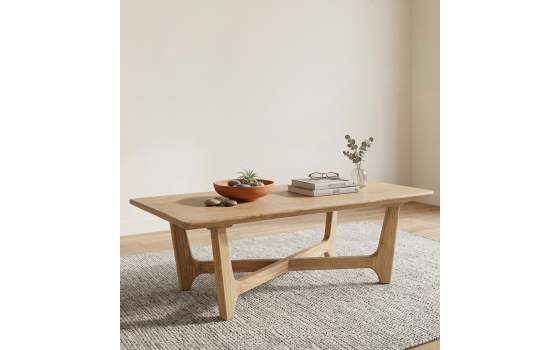 Mesa Centro Moderna Madera Maciza Mindi - Serie Adasip