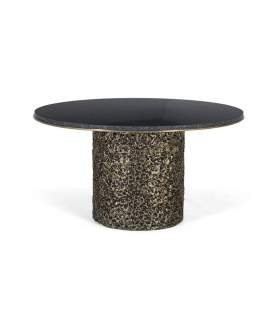 Mesa Centro Moderna Redonda Acero Marmol Arteris