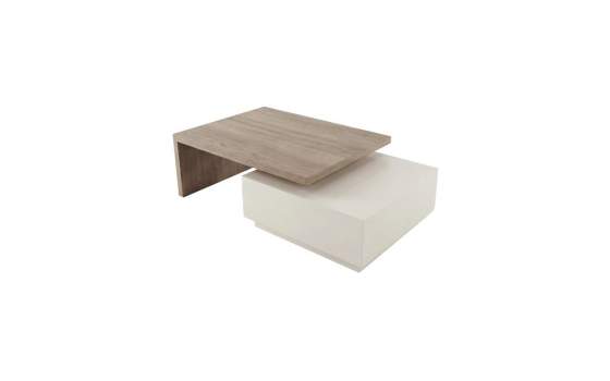 Mesa Centro Modernista Bicolor Extensible con Cajon Aigle