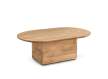 Mesa Centro Ovalada Madera Maciza Teca Natural Serie Eyre