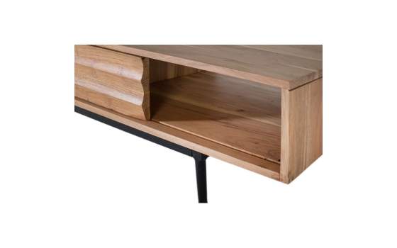 Mesa Centro Puerta Corredera Acacia Natural - Serie Alicock
