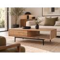 Mesa Centro Puerta Corredera Acacia Natural - Serie Alicock