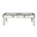 Mesa Centro Rectangular Blanco Decape y Bronce Serie Amann