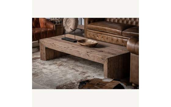 Mesa Centro Rectangular Grande Madera Rustica Samsun
