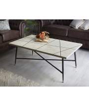Mesa Centro Rectangular Hueso Estilo Contemporaneo Miska