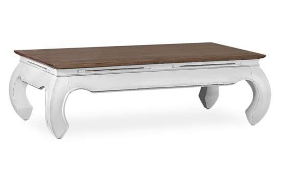 Mesa Centro Rectangular Nogal Blanca Provenzal Everest