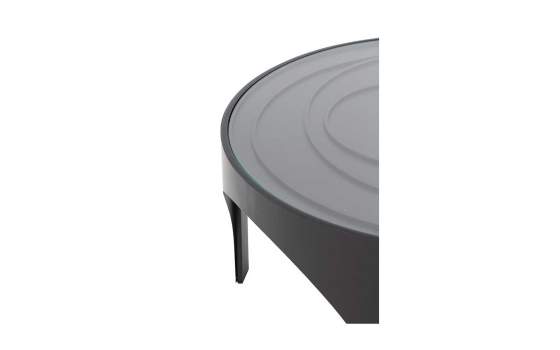 Mesa Centro Redonda 70 Diametro en Acero Negro Akeren