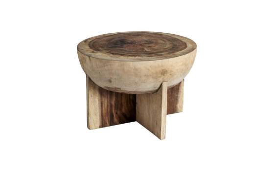 Mesa Centro Redonda Tronco de Suar Serie Tuxford