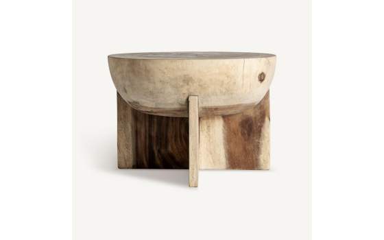 Mesa Centro Redonda Tronco de Suar Serie Tuxford