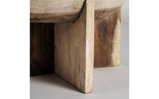 Mesa Centro Redonda Tronco de Suar Serie Tuxford