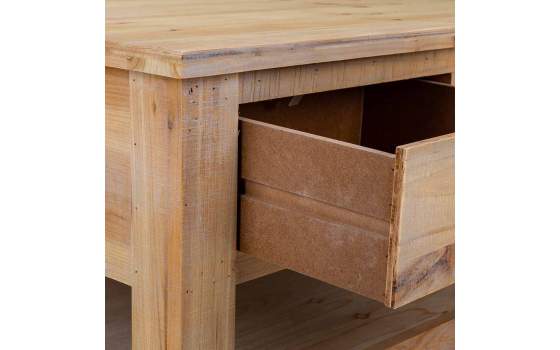 Mesa Centro Rustica 6 Cajones Color Natural Atisbet